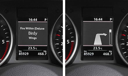 The Interface APF-X300VW retains visual representation of Driver Information Display