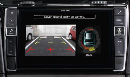 The Interface APF-X310MIB retains visual representation of Parking Sensors